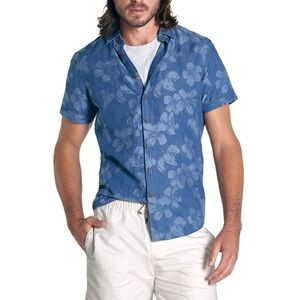 Rodd & Gunn Floral Button Down Shirt Men’s Size M Cotton Linen Blend‎ Casual